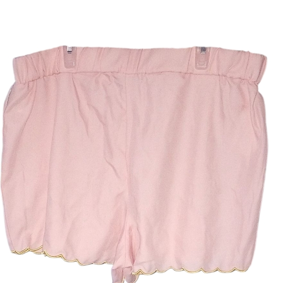 Rae Dunn Light Pink Scalloped Shorts - Picture 2 of 5